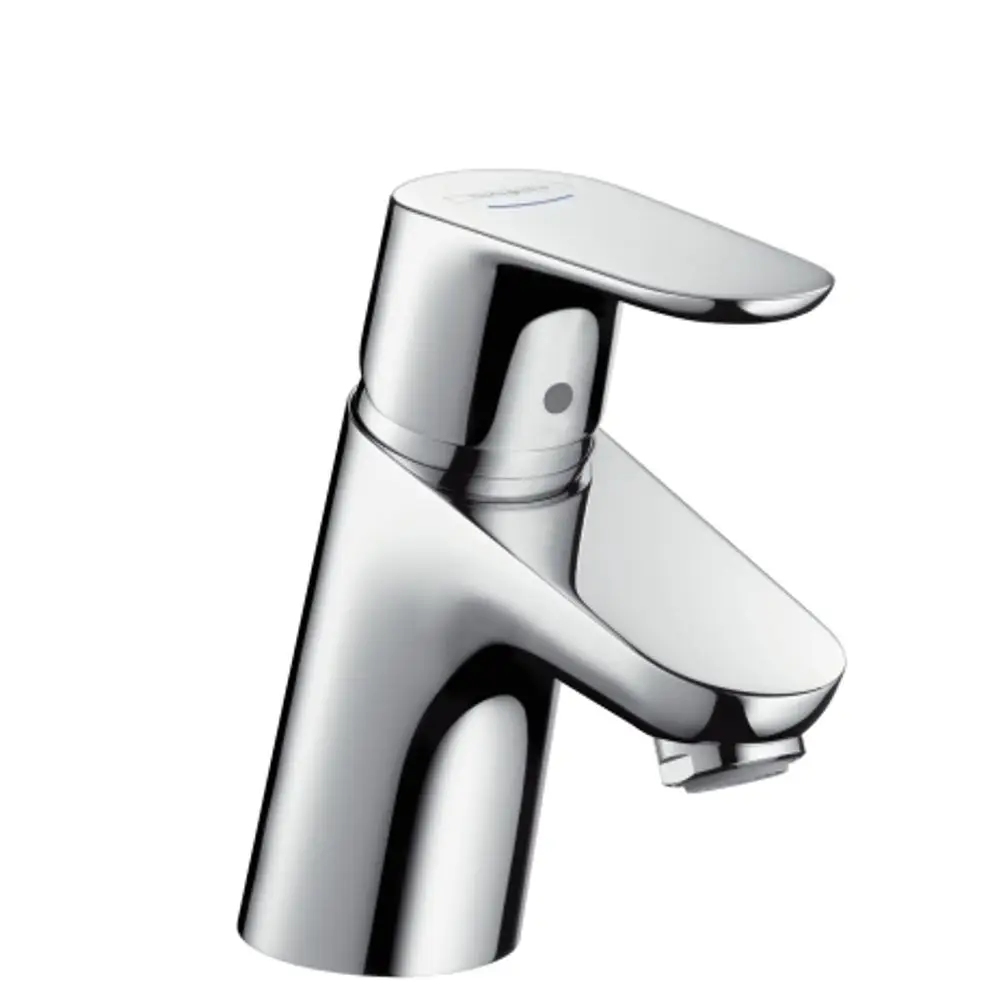 Chromfarbenes Standventil mit Hebelgriff von Hansgrohe, geeignet für Kaltwasser oder vorgemischtes Wasser, ohne Ablaufgarnitur.